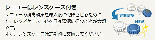 レニューフレッシュはレンズケース付き