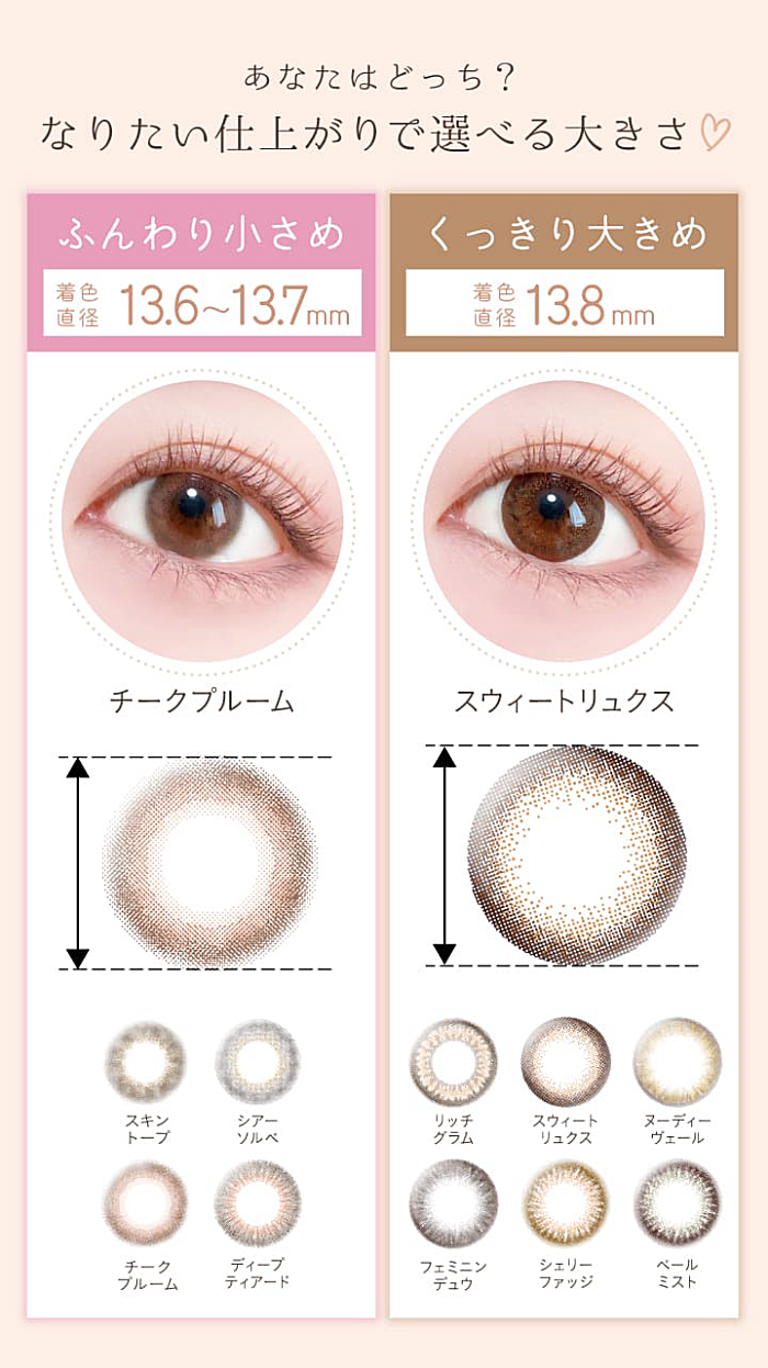 選らべる大きさ