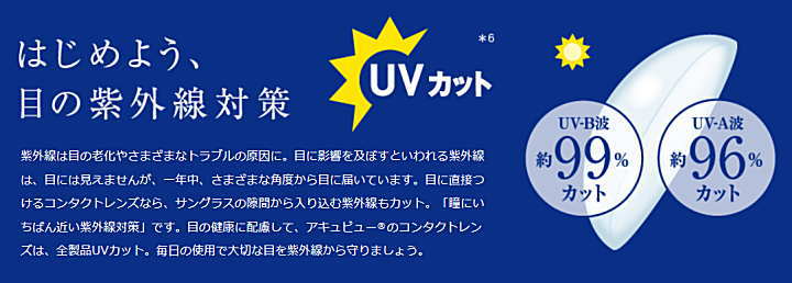 ワンデーアキュビュートゥルーアイのUVカット