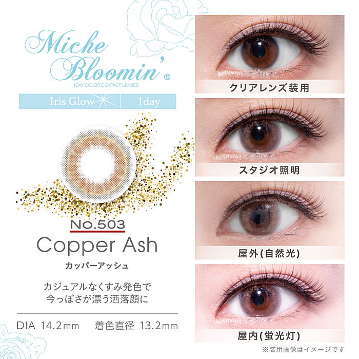 ミッシュブルーミン アイリスグローカッパーアッシュ