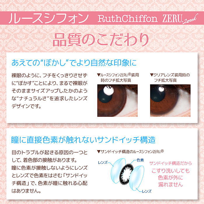 ルースシフォンZERU品質のこだわり